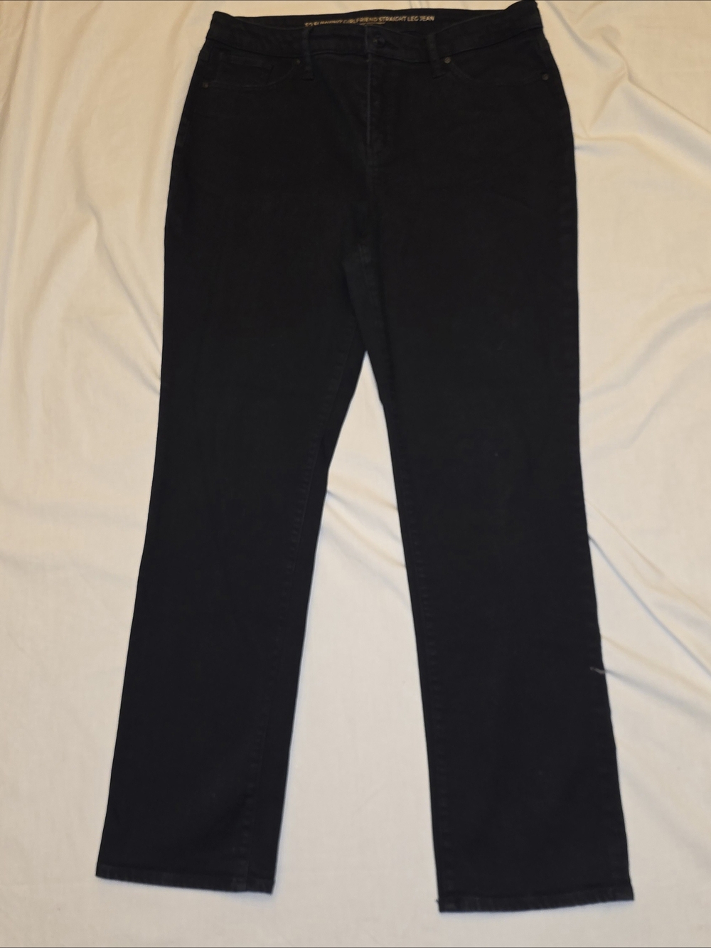Chico's Black So Slimming Girlfriend Straight-Leg Jeans sz 2R (12R)